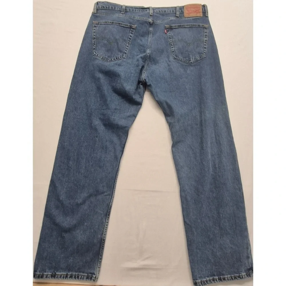 Levi 505 Men's denim blue jeans 40x30‎ medium wash Cotton